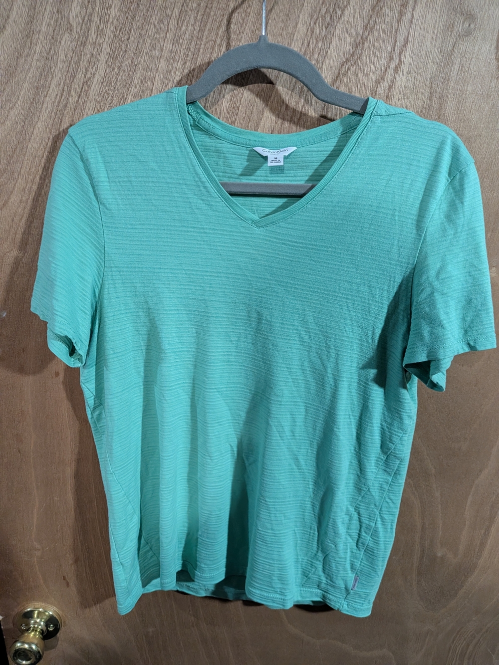 Calvin Klein Teal V-Neck Short Sleeve Tee